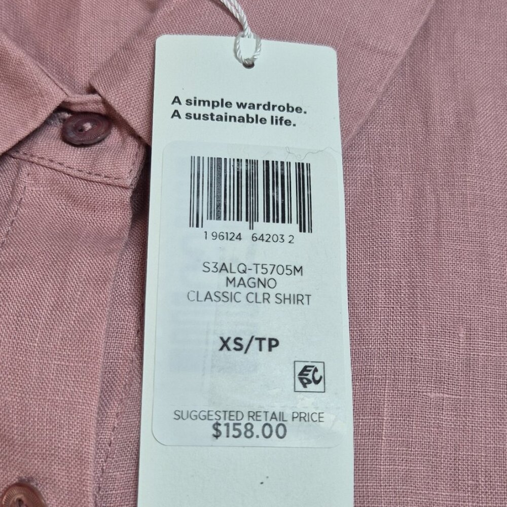 Eileen Fisher Women's Shirt Size Classic Long Sleeve Button Up Pink Pale (60) - Picture 8 of 12